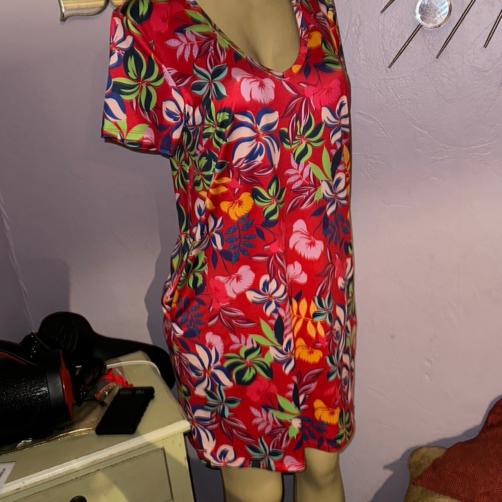 Caribbean Joe flower dress size medium tropical